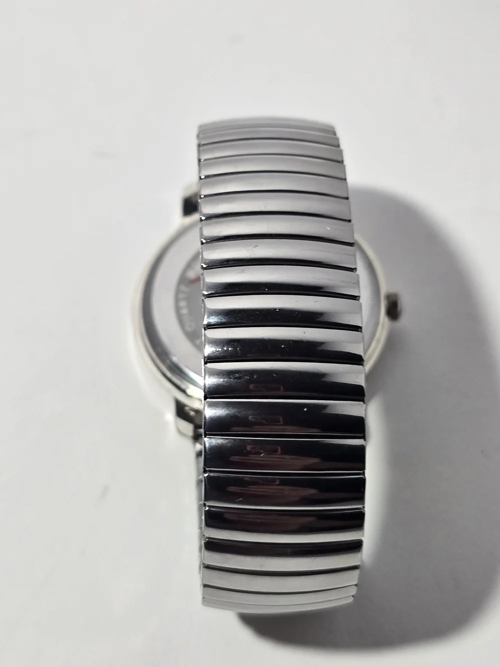 Mark Naimer Silver Tone Quartz Watch with Blue Guilloché Dial